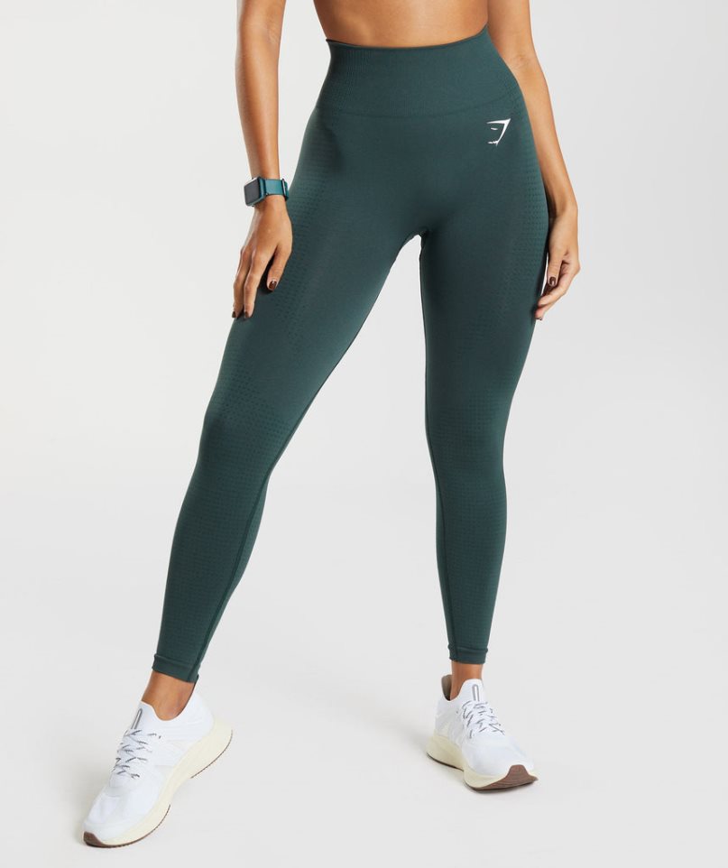 Legginsy Gymshark Vital Seamless 2.0 Damskie Ciemny Zielone | PL 436KVG